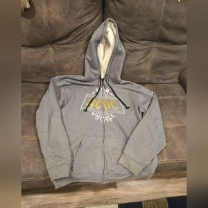 Mens XXL AC/DC hooded zip up